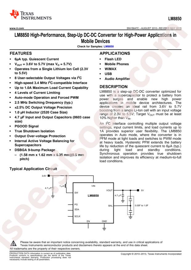 LM8850URE/NOPB