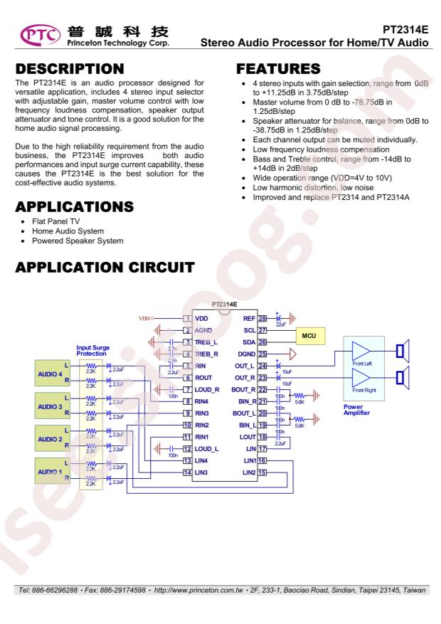 PTC PT2314E