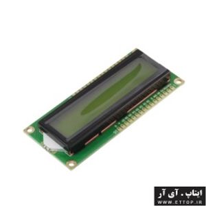 LCD کاراکتری 2x16 پین یک طرفه بک لایت سبز  / مناسب انجام پروژه های دانشجویی ، آموزشی ، صنعتی و ثبت اختراع / مقطع کاردانی ، کارشناسی ، فوق لیسانس ( ارشد ) ، دکتری