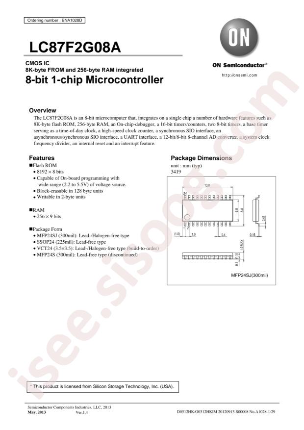 LC87F2G08AUSSOPTLM-E