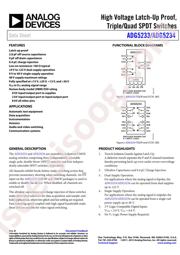 ADG5234BCPZ-RL7