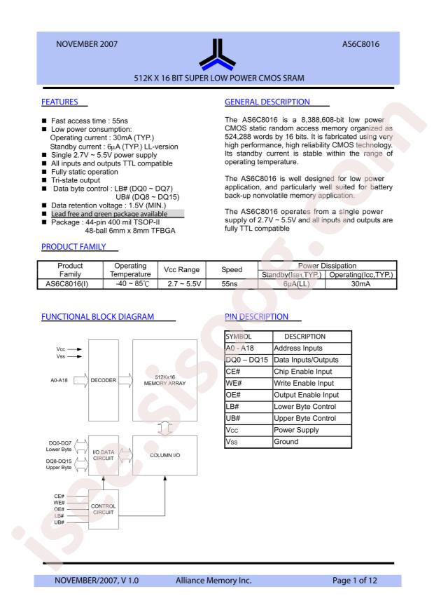 AS6C8016-55ZINTR