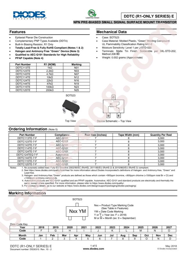 DDTC144TE-7-F