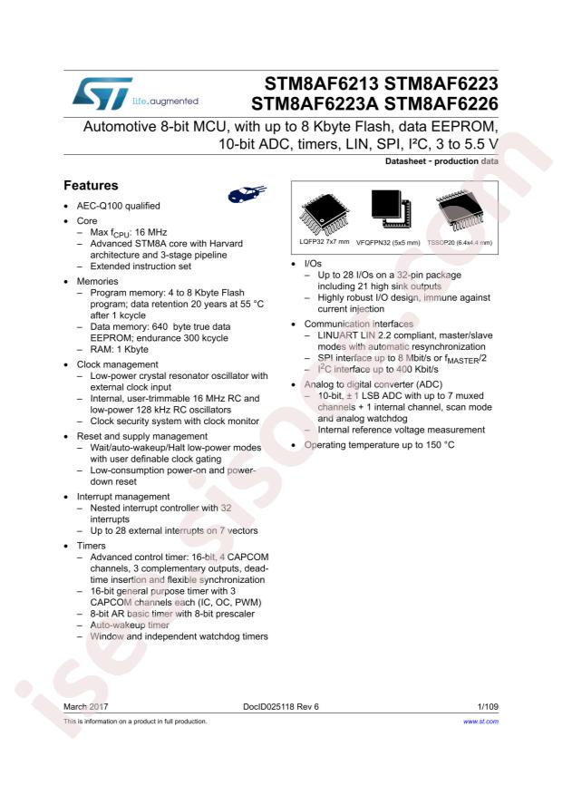 STM8AF6223PDU