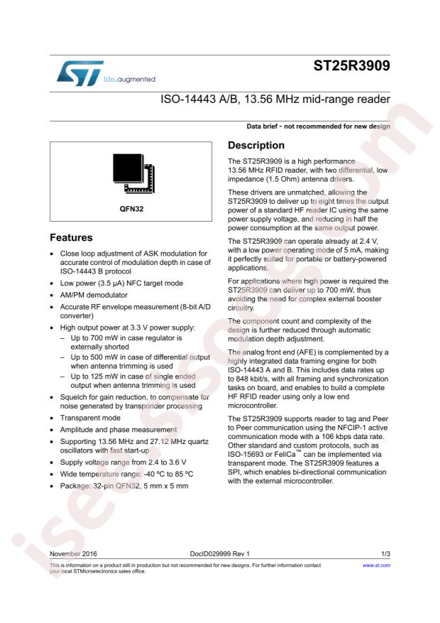 ST25R3909-BQTT