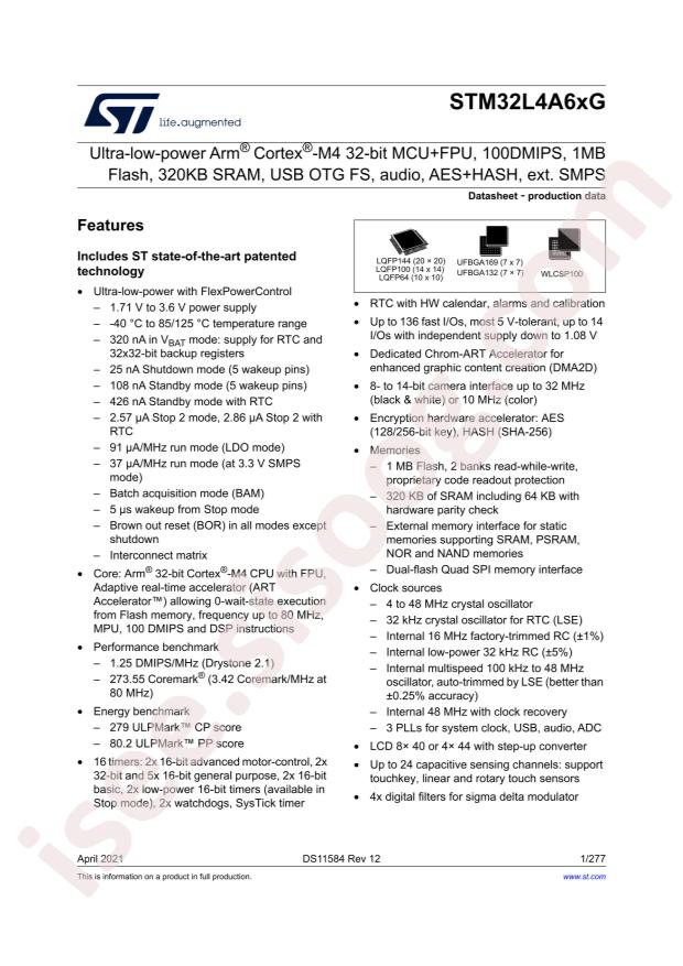 STM32L4A6RGT6TR