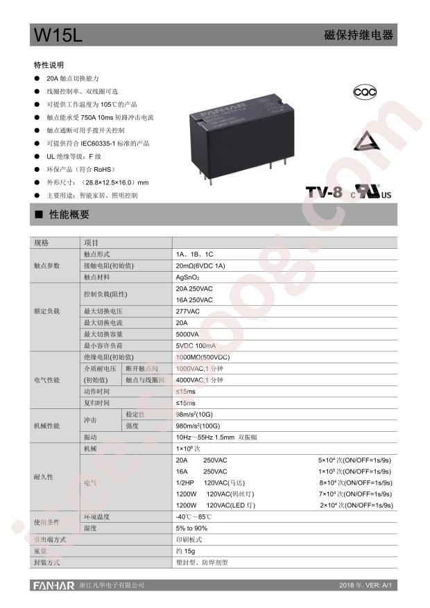 W15L-1A3TF-L2R-DC12V/16A