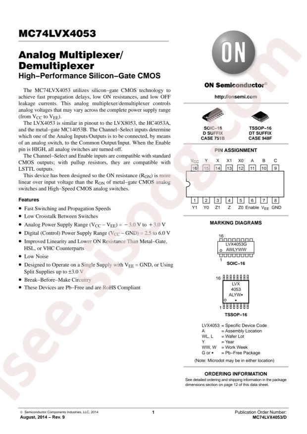 MC74LVX4053DR2G