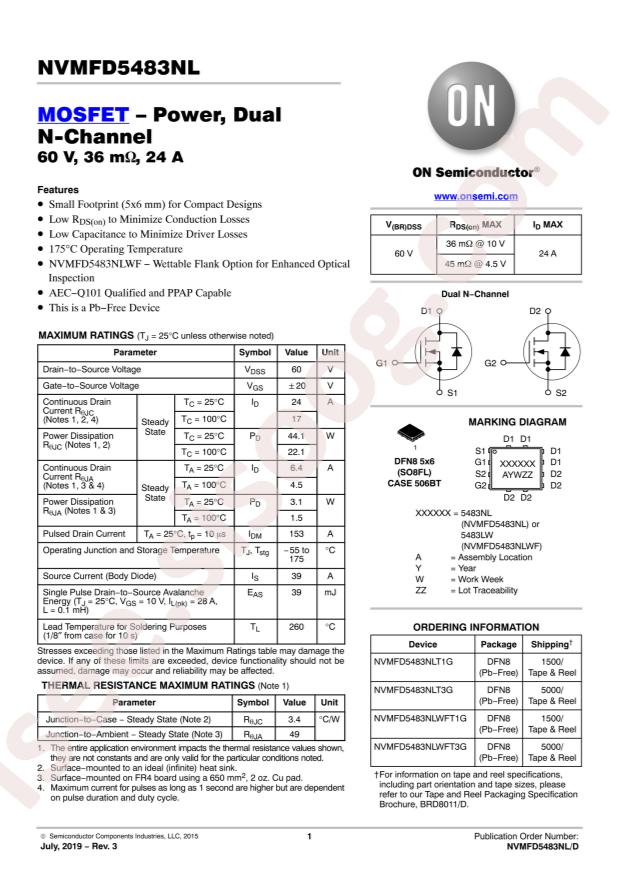 NVMFD5483NLT1G