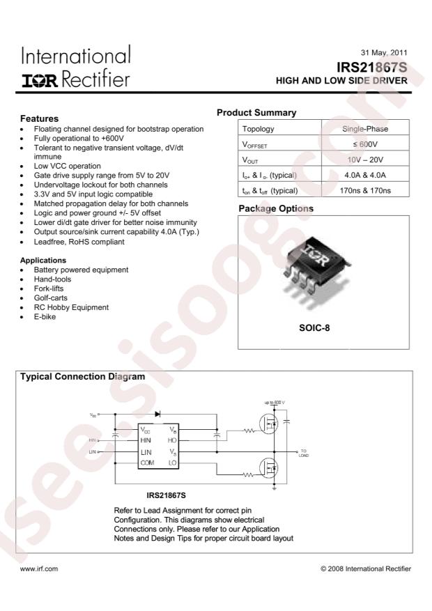 IRS21867STRPBF