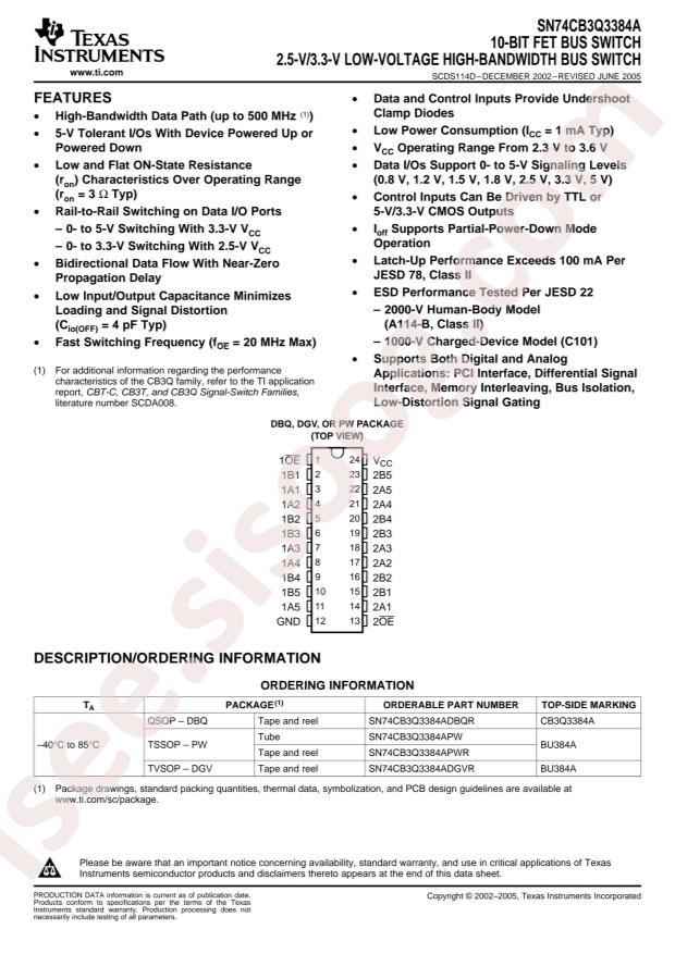 SN74CB3Q3384ADGVR