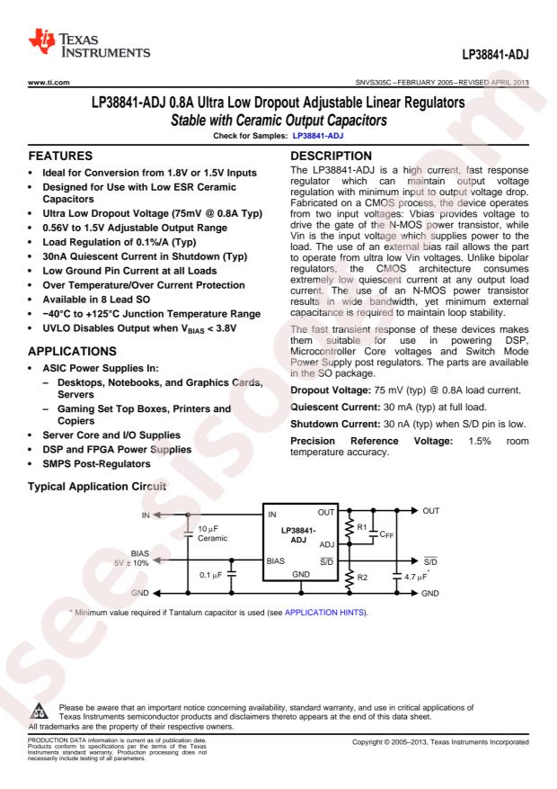 LP38841MRX-ADJ/NOPB