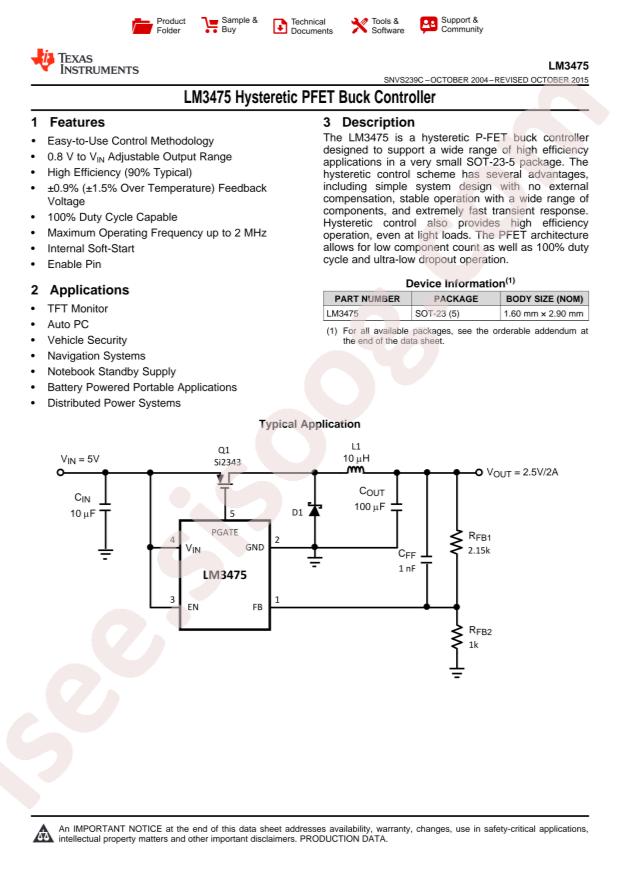 LM3475MFX/NOPB
