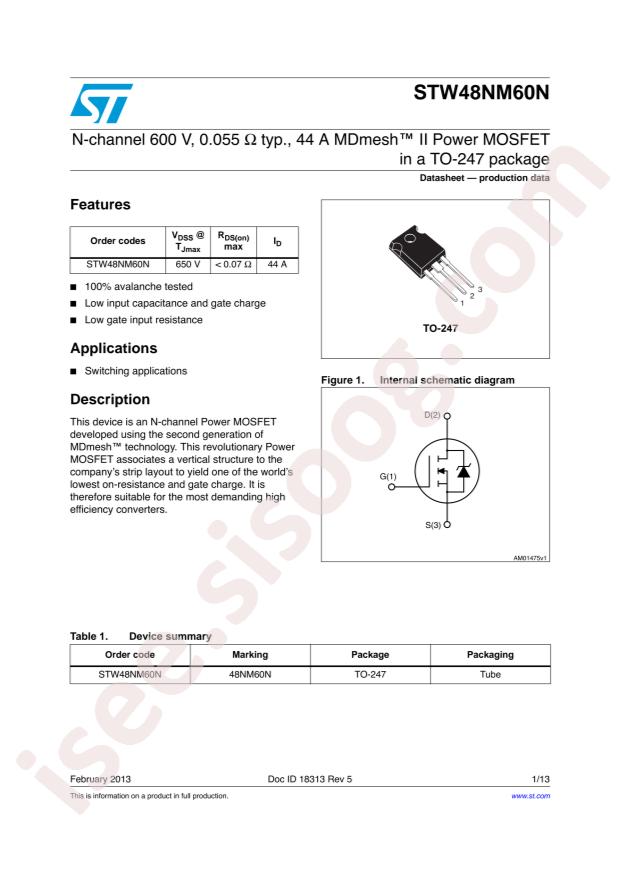 STW48NM60N
