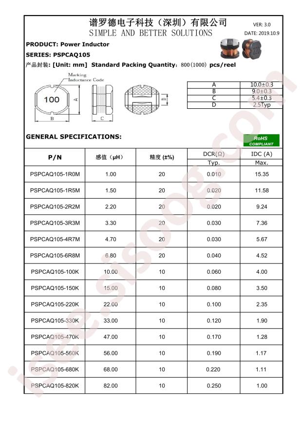 PSPCAQ105-220K
