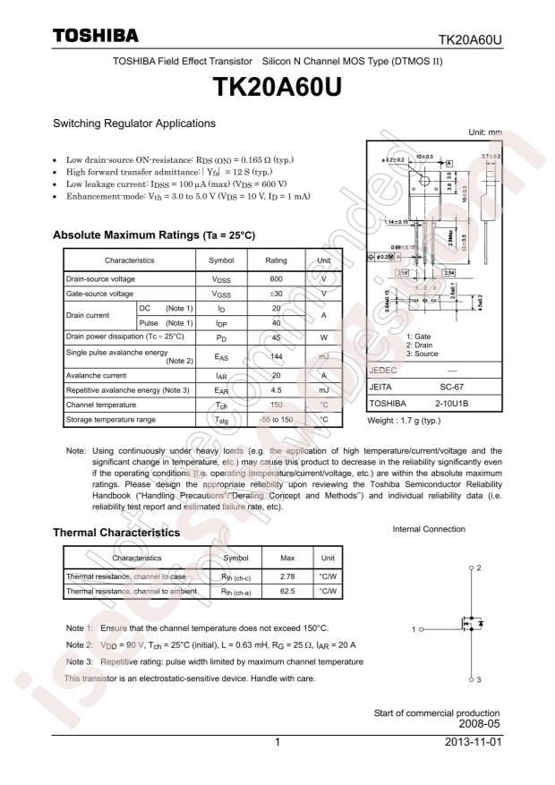 TK20A60U(STA4,Q,M)