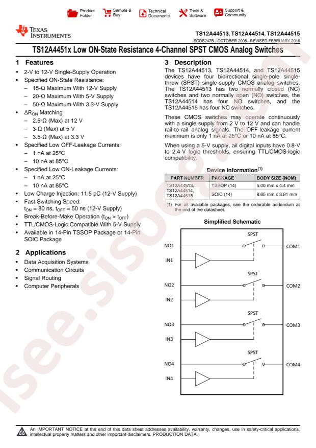 TS12A44514PWR