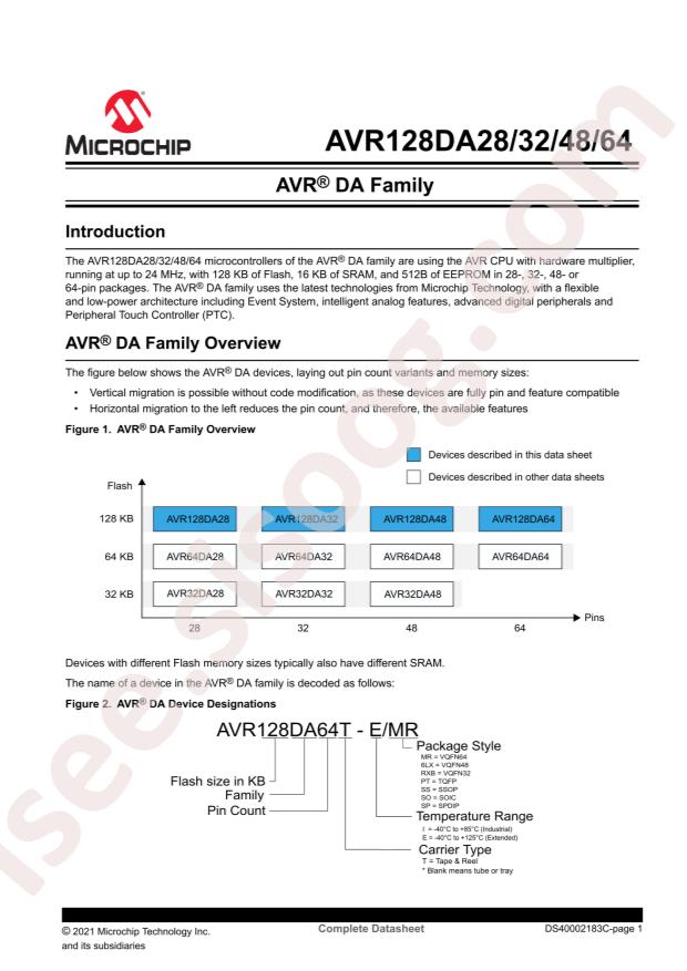 AVR128DA48-I/PT