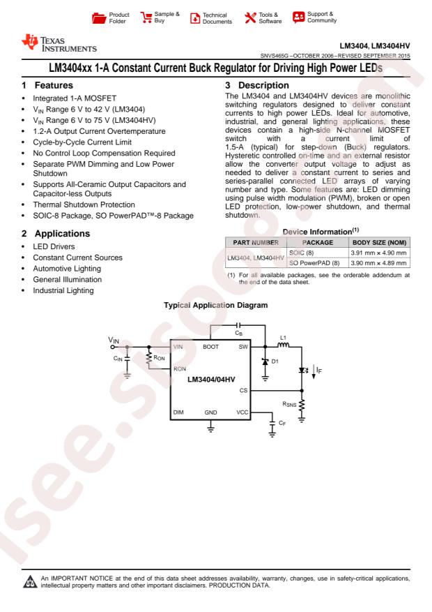 LM3404MA/NOPB