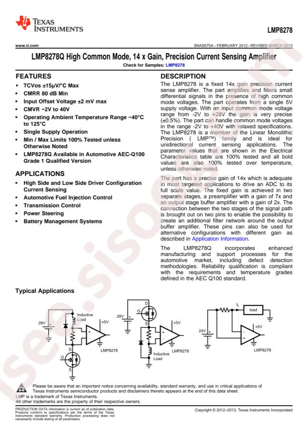 LMP8278QMME/NOPB