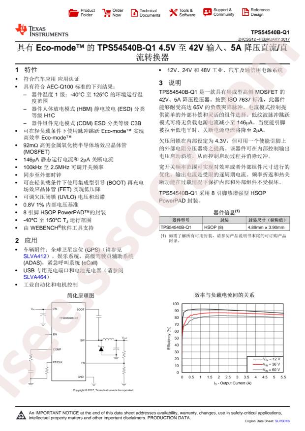 TPS54540BQDDAQ1
