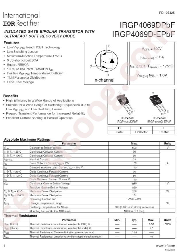 IRGP4069D-EPBF