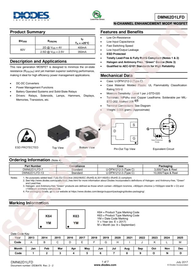 DMN62D1LFD-7