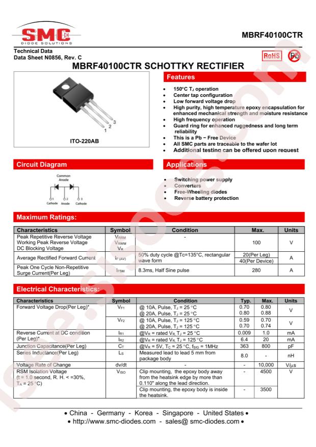 MBRF40100CTR