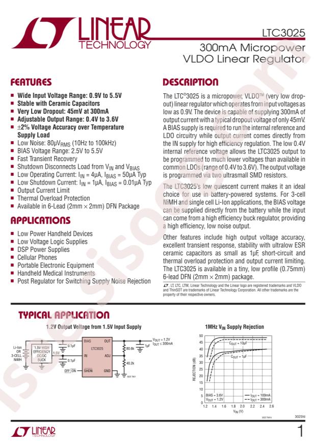 LTC3025EDC#PBF