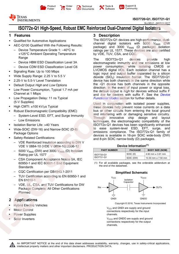 ISO7720QDRQ1
