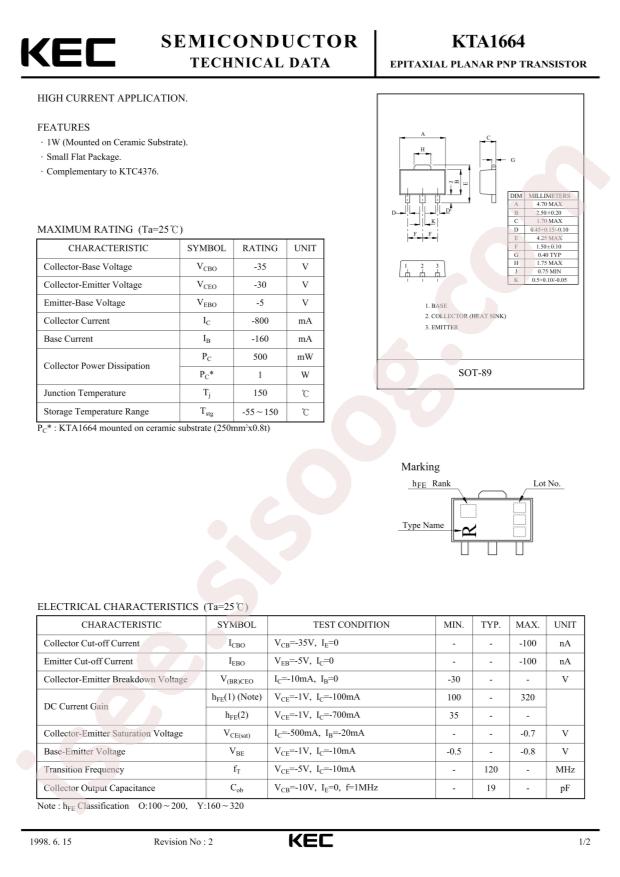 KTA1664-Y-RTF/P