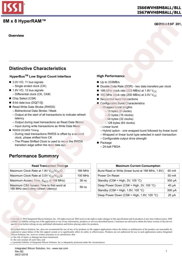 IS66WVH8M8ALL-166B1LI