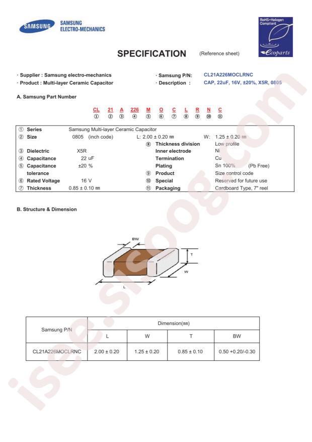 CL21A226MOCLRNC