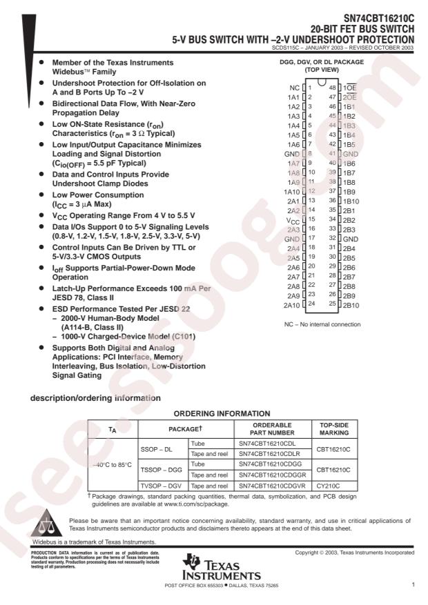 SN74CBT16210CDLR