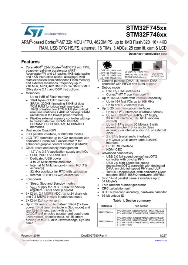 STM32F746VET6TR