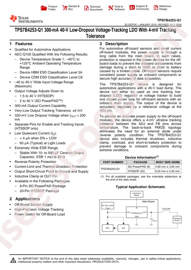 TPS7B4253QDDARQ1