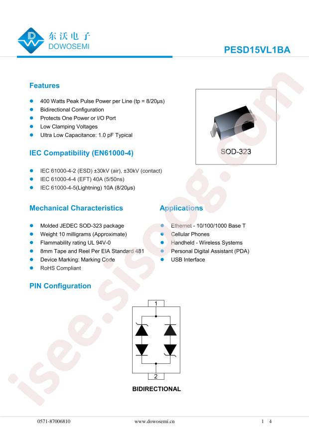 PESD15VL1BA
