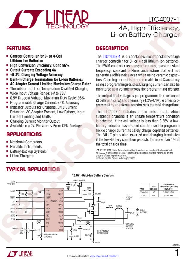 LTC4007EUFD-1#TRPBF