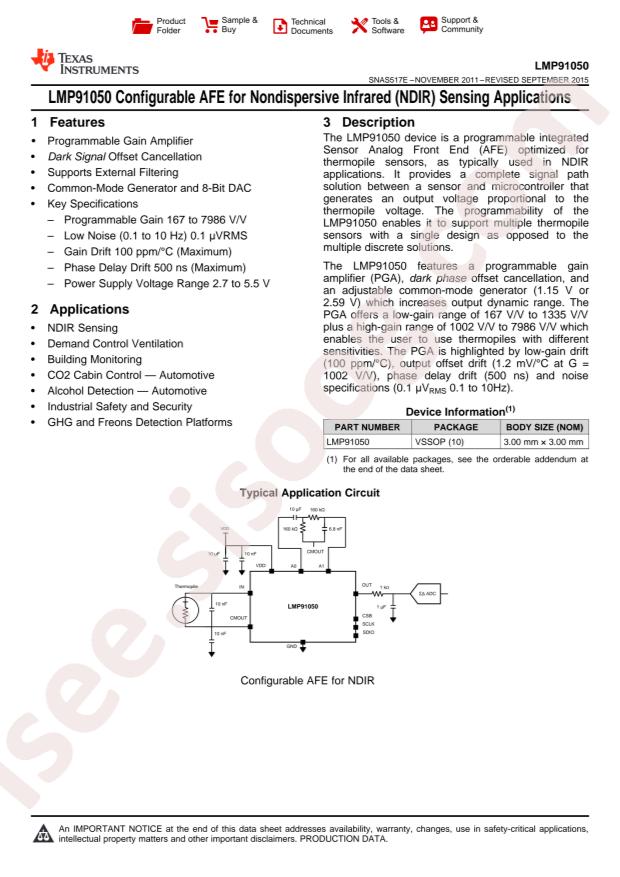 LMP91050MM/NOPB