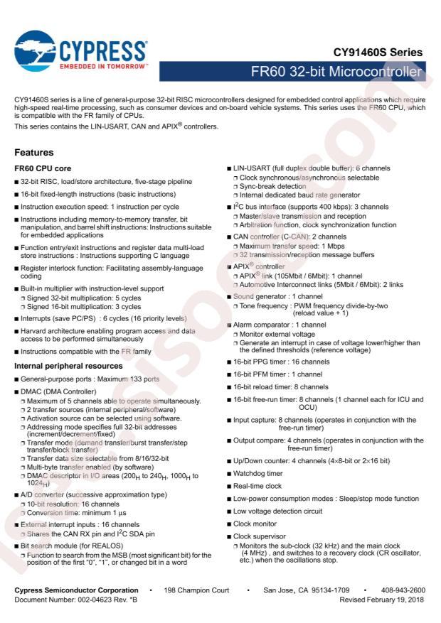 CY91F467SAPMC-GS-UJE2