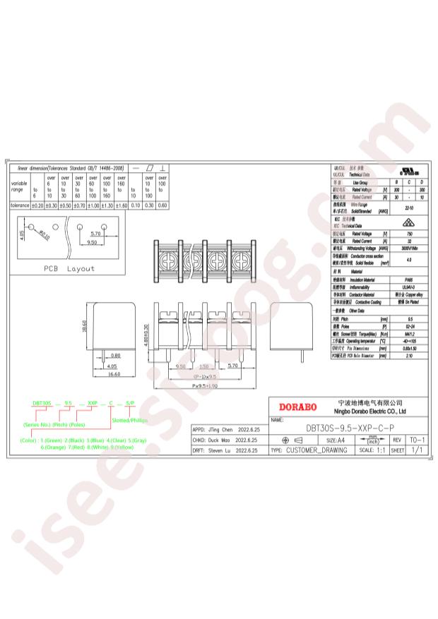 DBT30S-9.5-3P-BK-P