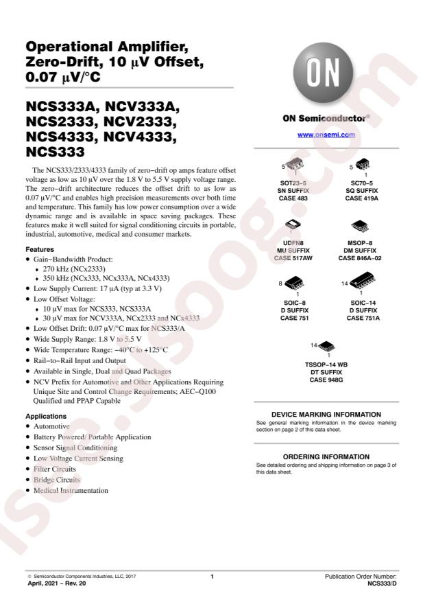 NCV333ASQ3T2G