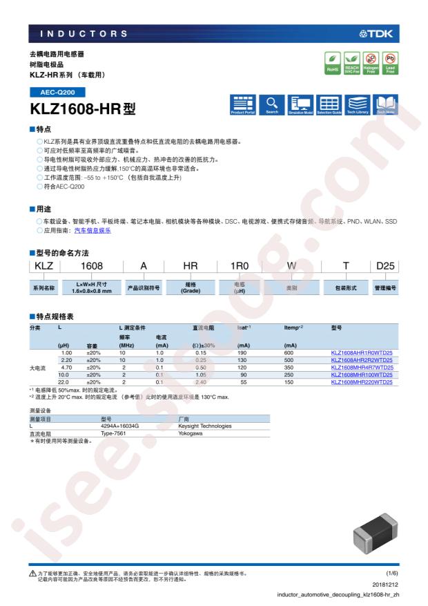 KLZ1608AHR220WTD25