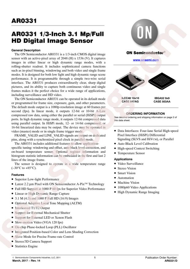 AR0331SRSC00SUCA0-DPBR