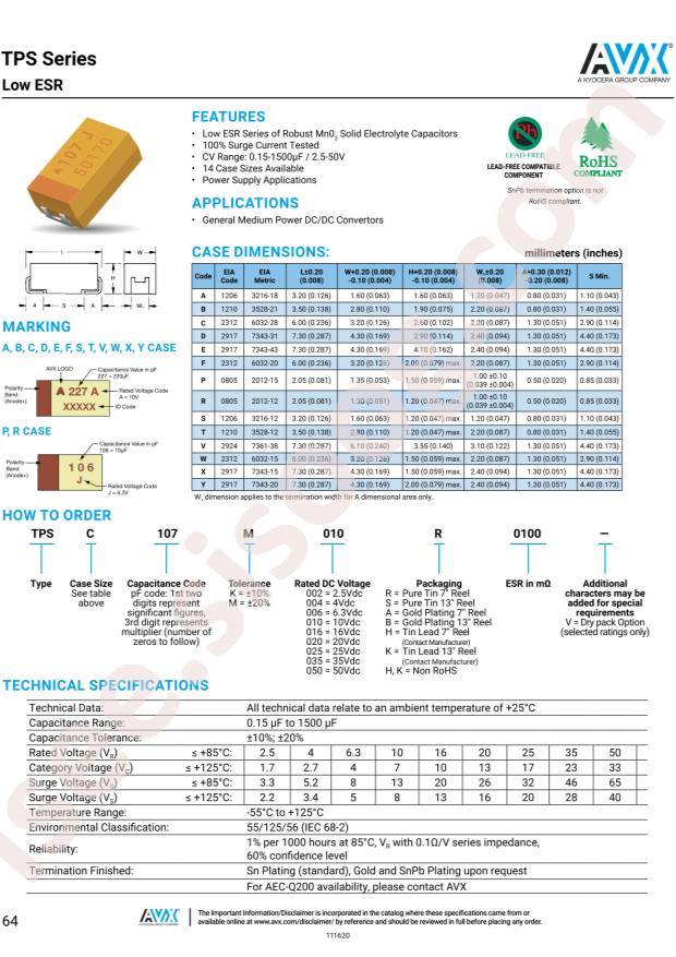 TPSD227K010R0100