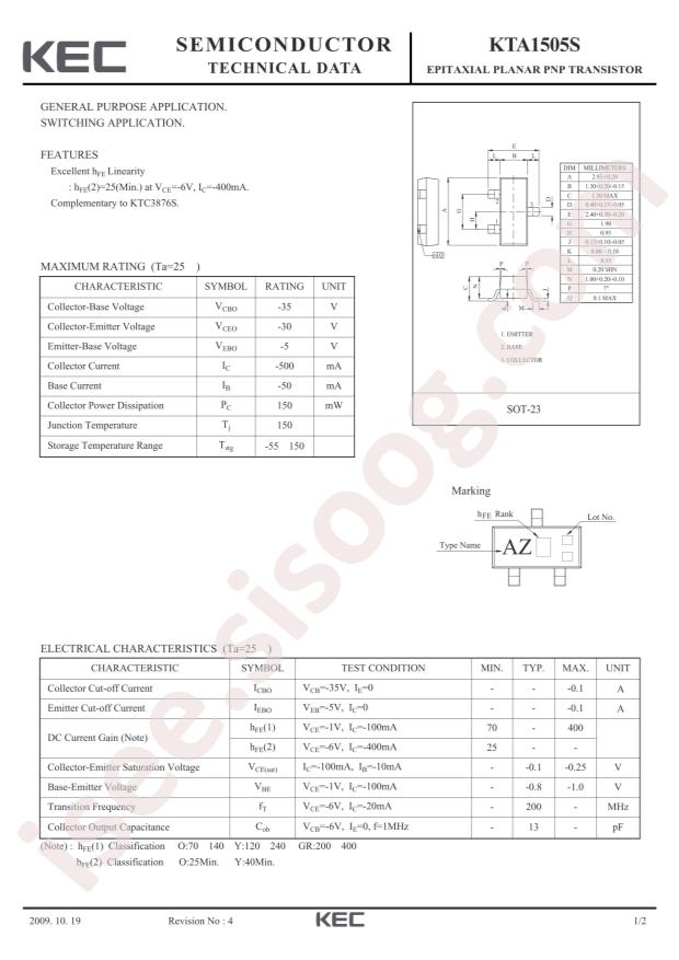 KTA1505S-Y-RTK/P