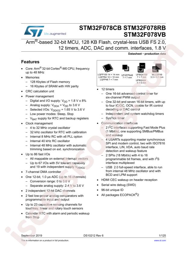 STM32F078CBU6TR