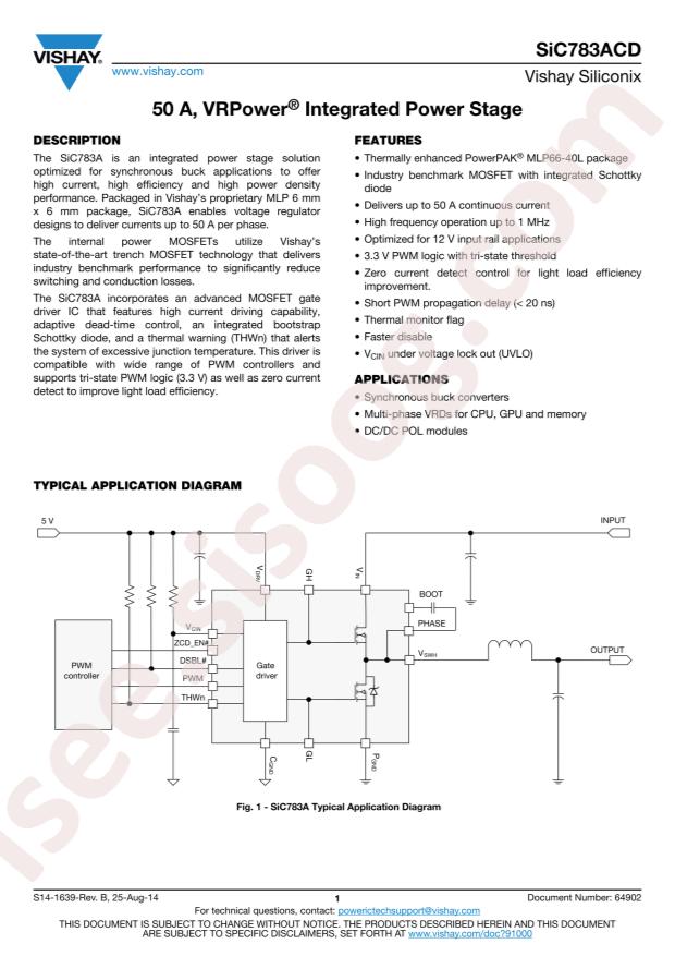VISHAY SIC783ACD-T1-GE3