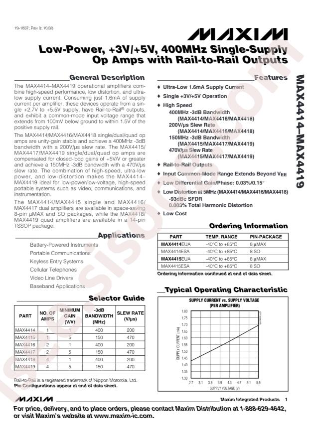 MAX4416EUA+T