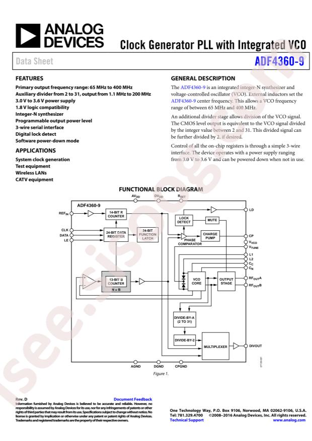 ADF4360-9BCPZRL